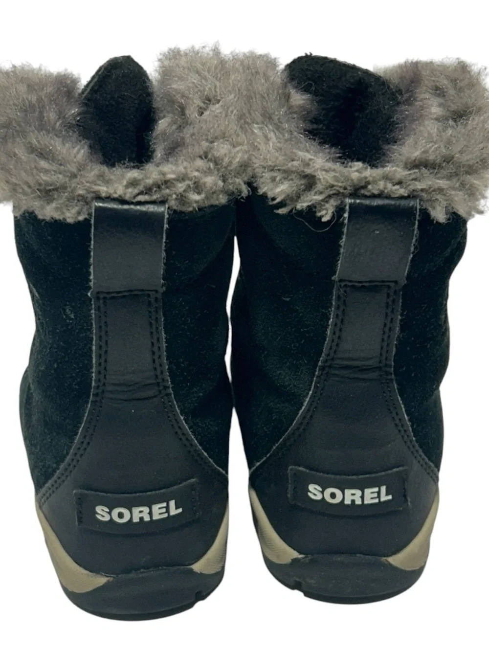 Sorel Kids Black Suede Waterproof Winter Boots Side Toddler/Little Kid 10